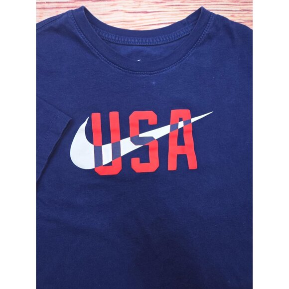 Nike USA Mens Big Swoosh T-Shirt Large Blue - Picture 4 of 7
